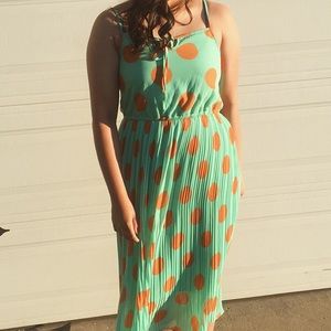 Polka dots maxi dress